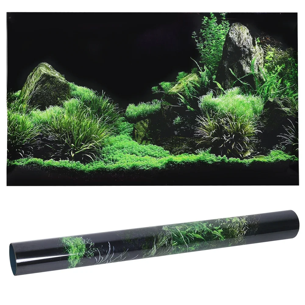 Aquarium Planted Background - Фон для аквариума 3d наклейка плакат