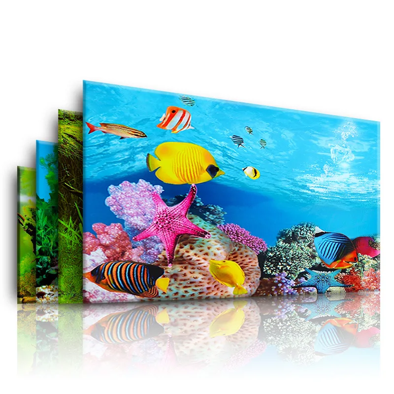 Aquarium Planted Background - Фон для аквариума, 3d наклейка, постер,