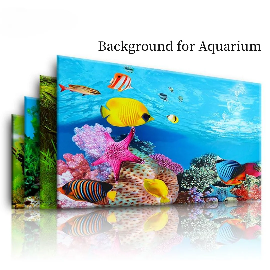 Aquarium Planted Background - Фон для аквариума, 3D наклейка, украшение